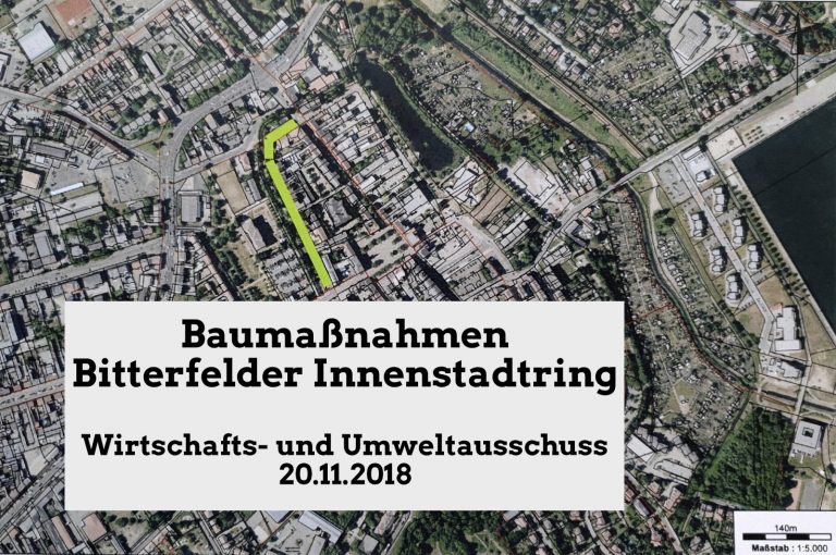 Baumaßnahmen am Bitterfelder Innenstadtring