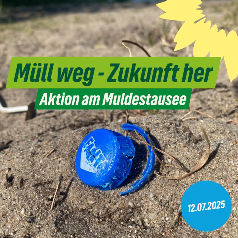 Müll weg – Zukunft her! Aktion am Muldestausee.
